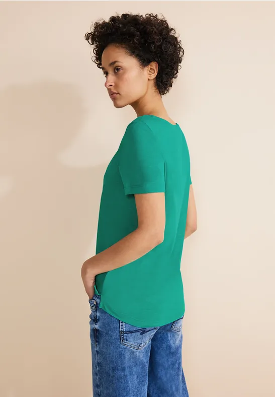 Basic T-shirt intense aqua