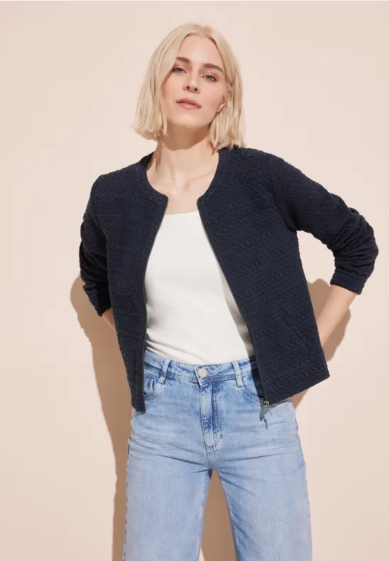 Sommer Jacke mit Struktur deep blue