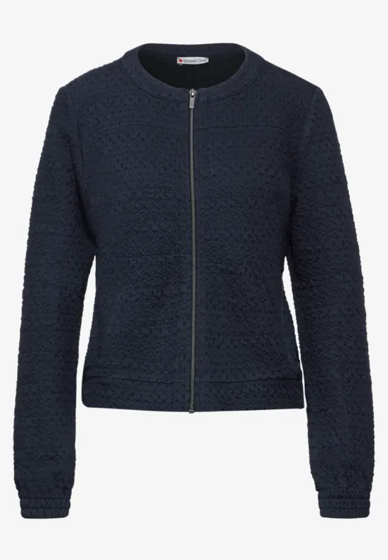 Sommer Jacke mit Struktur deep blue