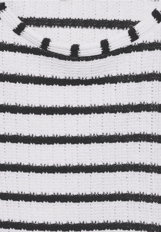 Shirt in Strick-Optik White