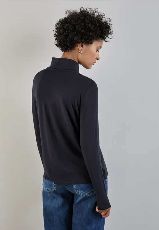 Rollkragen-Shirt night sky blue