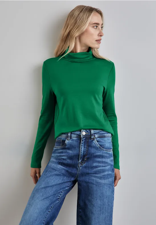 Shirt mit Rollkragen clover green