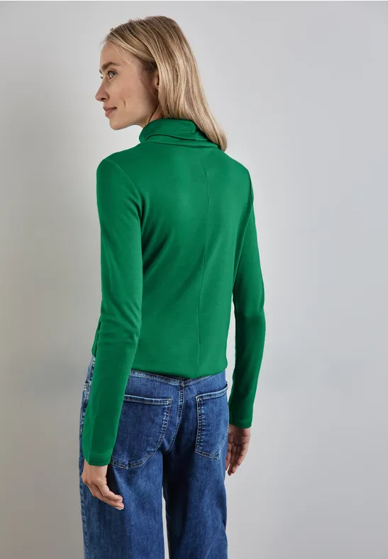Shirt mit Rollkragen clover green