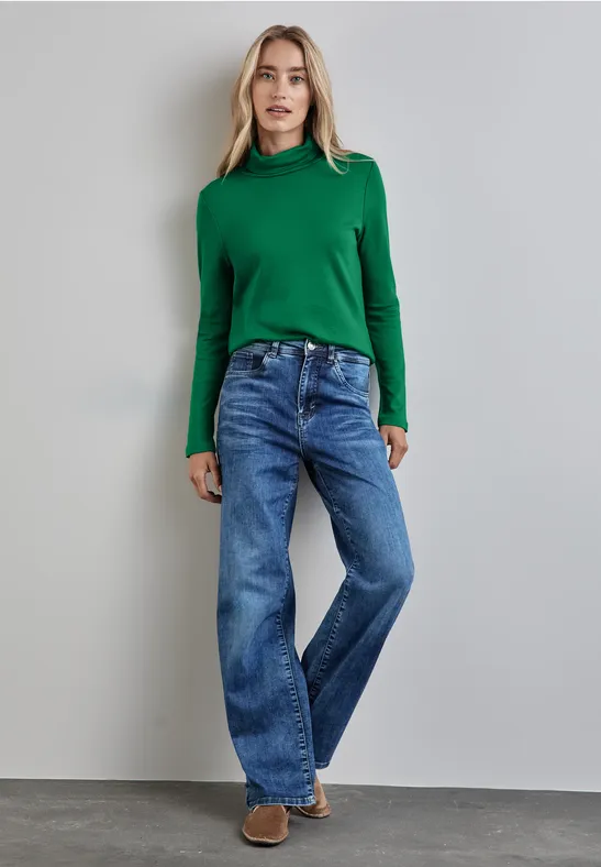 Shirt mit Rollkragen clover green