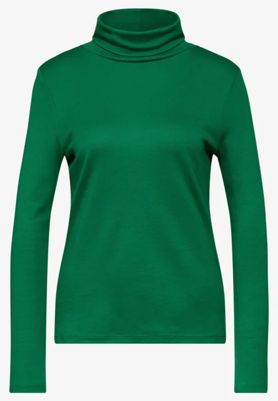 Shirt mit Rollkragen clover green
