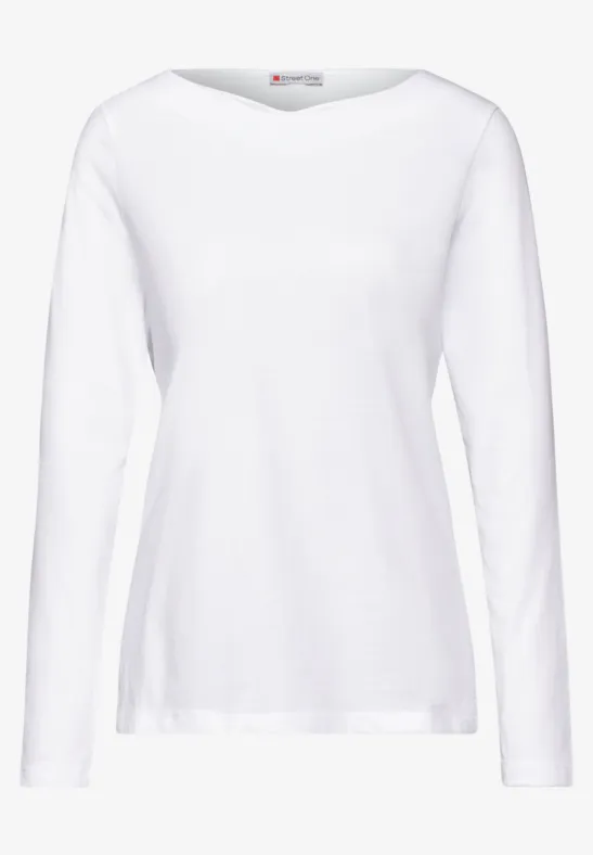 T-shirt à manches longues doux White