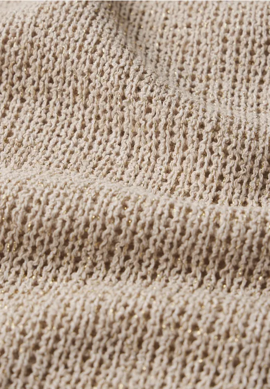 T-Shirt mit Glitzerdetails moonstone sand