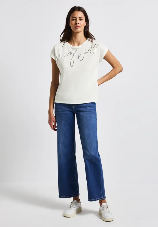 Shirt met folietekst off white