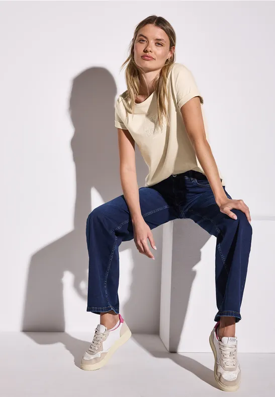 Shirt met tekst moonstone sand
