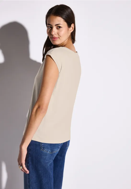Shirt zonder mouwen moonstone sand