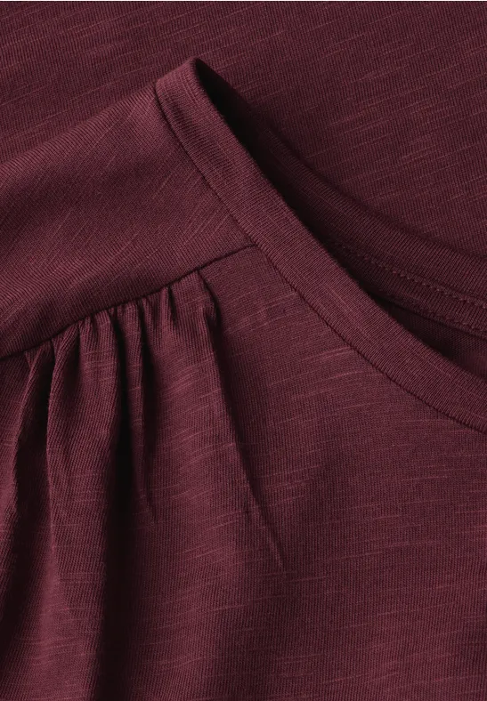 Shirt mit Raffung dark cherry red