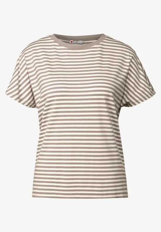 T-shirt à rayures vintage stone