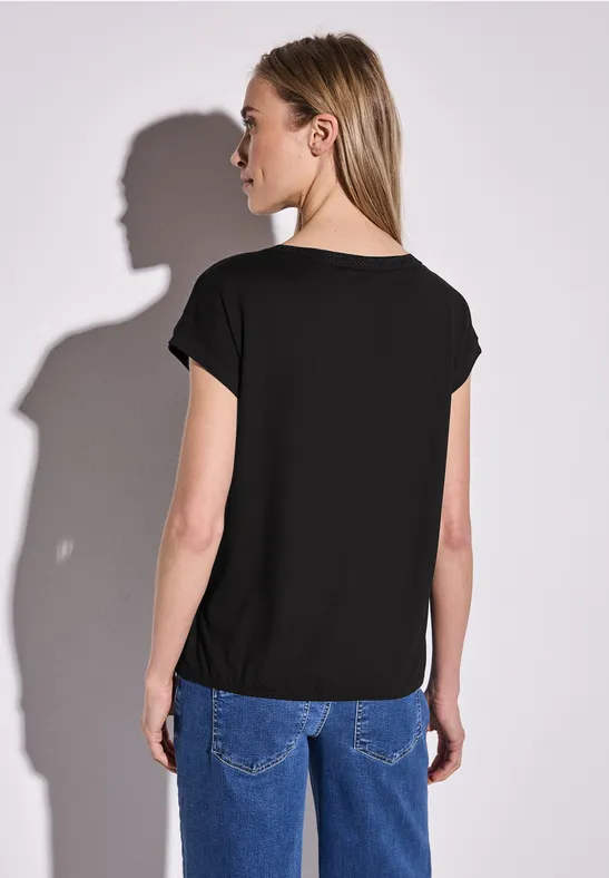 Shirt mit Dekortape Black