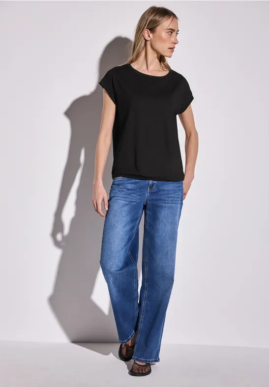 Shirt mit Dekortape Black