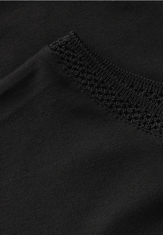 Shirt mit Dekortape Black