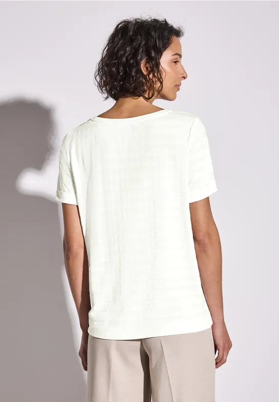 Shirt met structuur off white