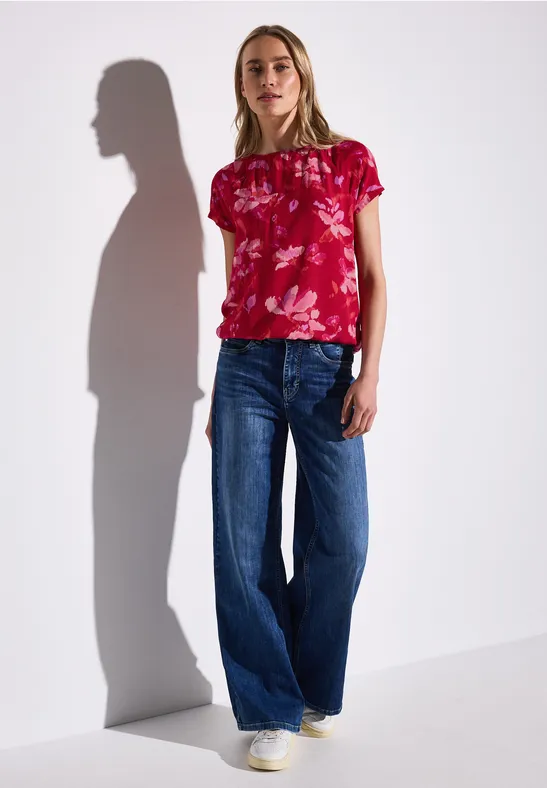 Shirt met patroon glory red