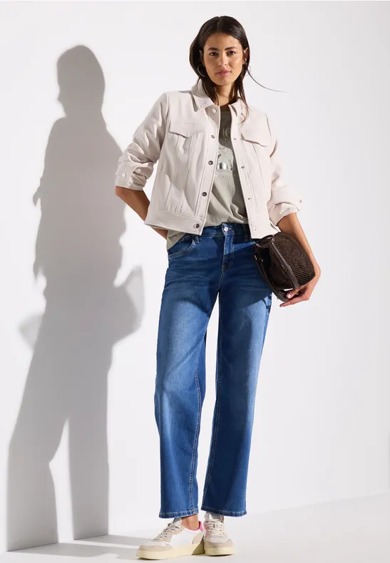 Shirt met foliedruk clay taupe