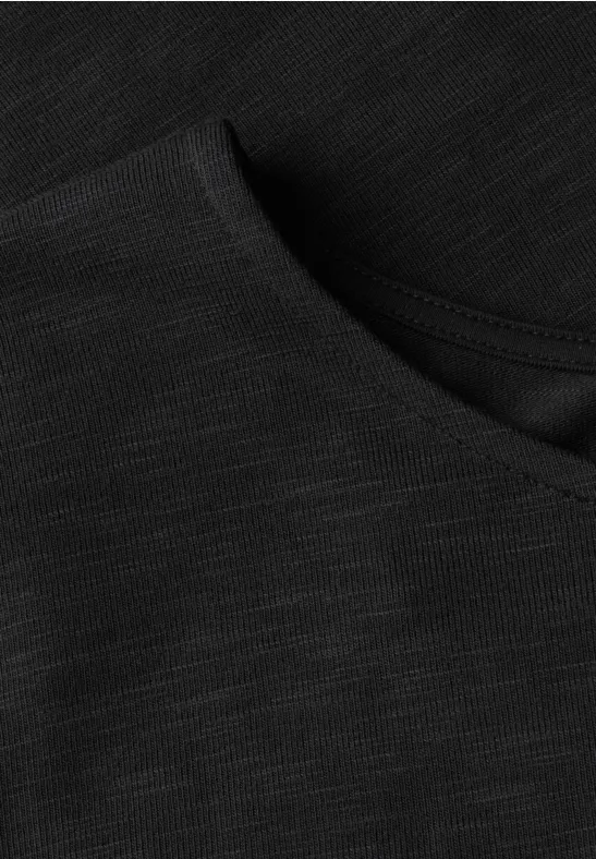 Shirt mit Knotendetail Black