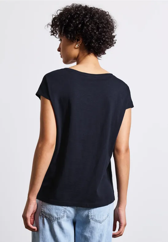 Shirt mit Deko-Tape deep blue