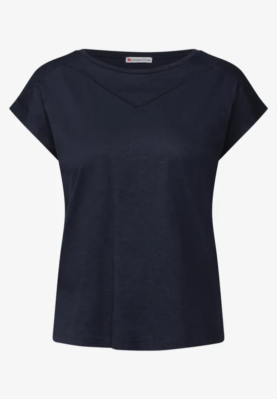 Shirt mit Deko-Tape deep blue