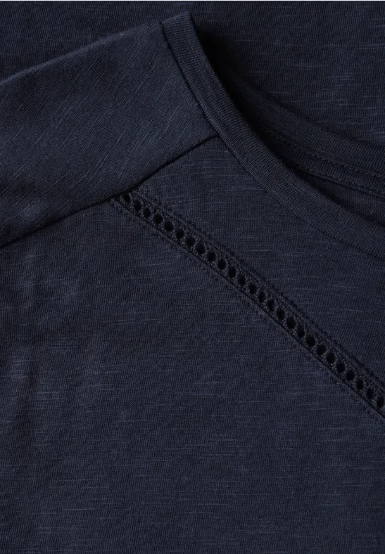 Shirt mit Deko-Tape deep blue