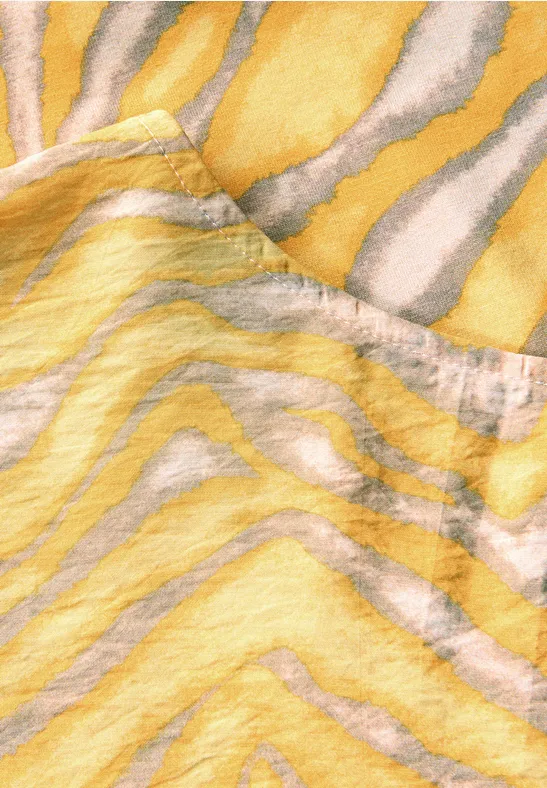 Gemustertes Shirt buttercream yellow
