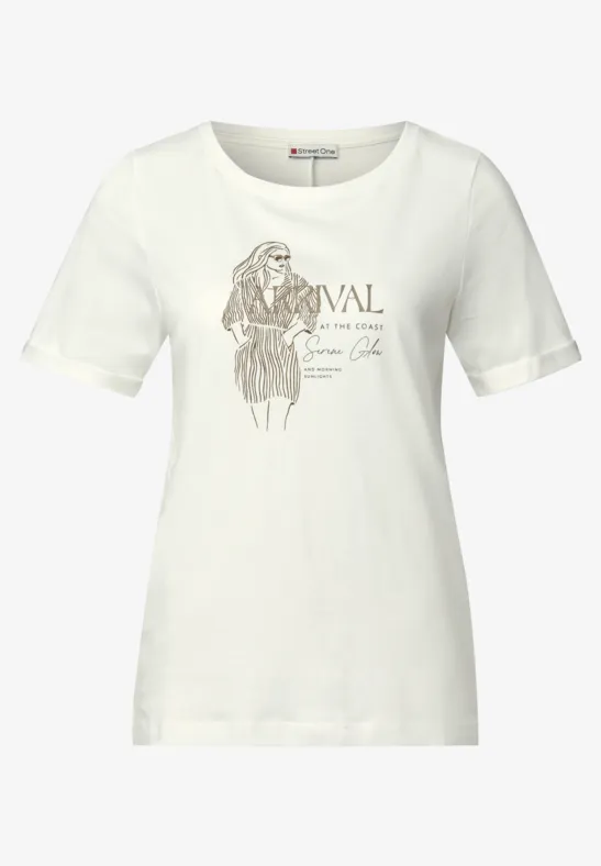 T-Shirt mit Print off white