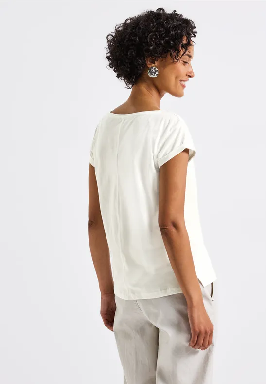 Shirt met fotoprint off white