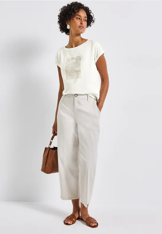 Shirt met fotoprint off white