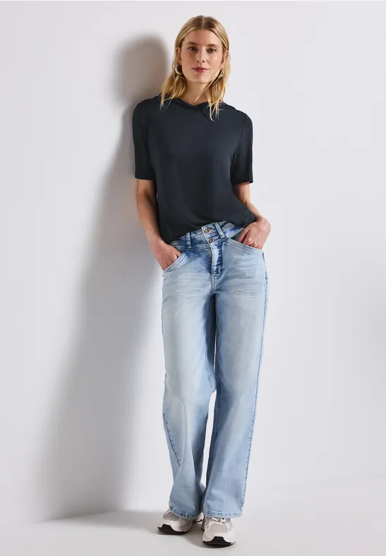 T-Shirt mit Kapuze deepwater blue