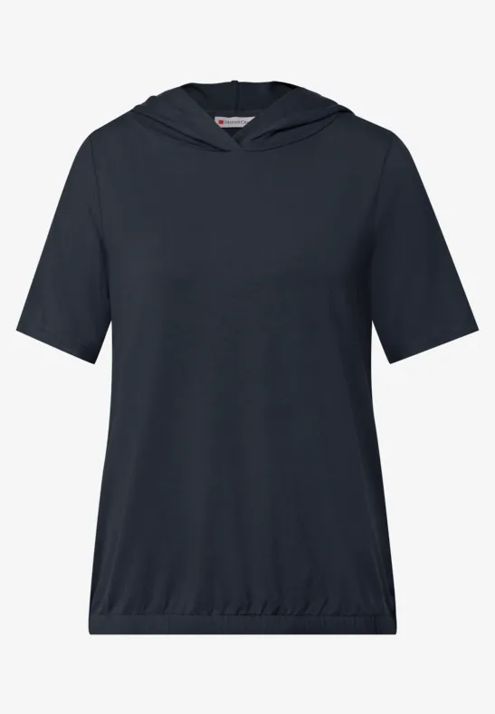 T-Shirt mit Kapuze deepwater blue