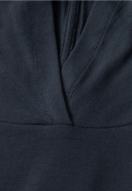 T-Shirt mit Kapuze deepwater blue