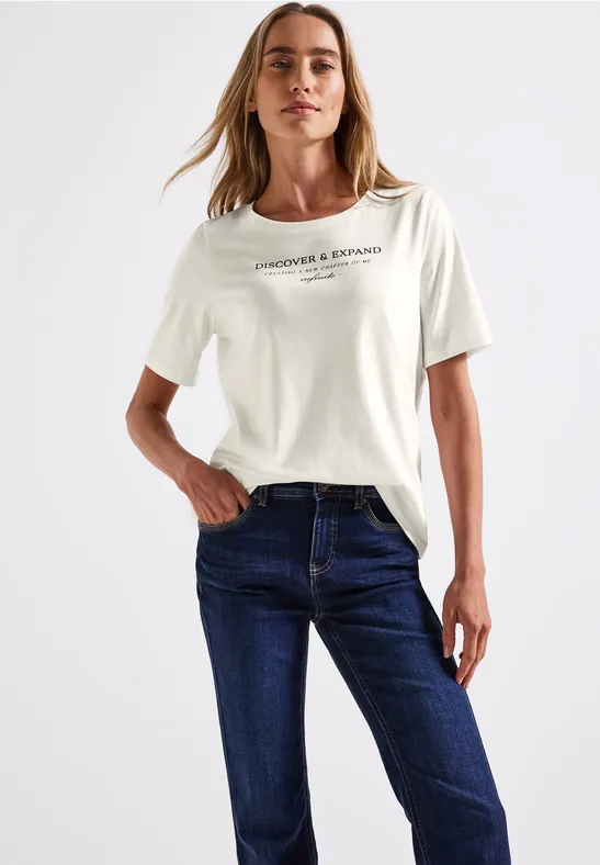 T-Shirt mit Wording off white