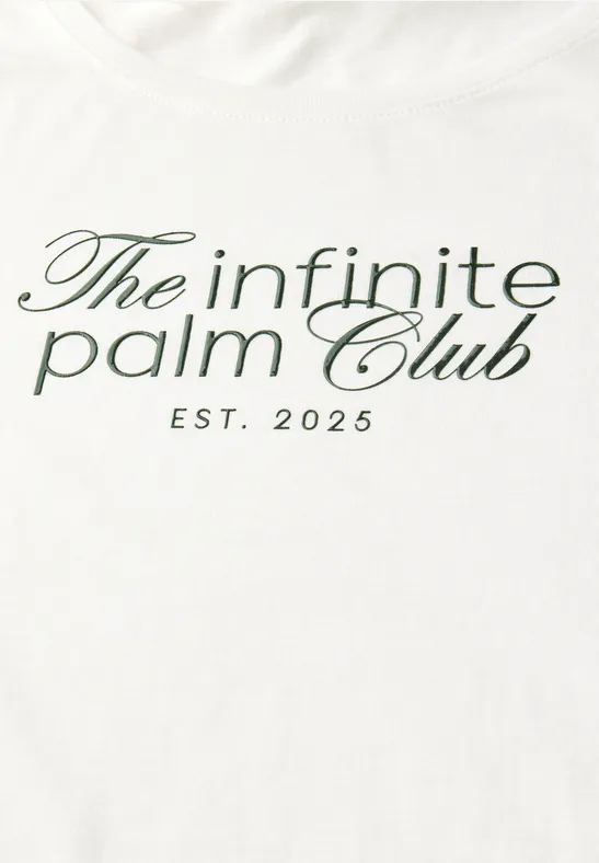 T-Shirt mit Wording Artwork off white