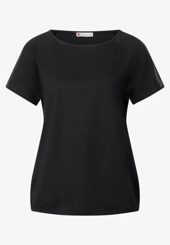 Shirt mit Schulterdetail Black