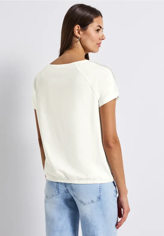 Shirt mit Schulterdetail off white