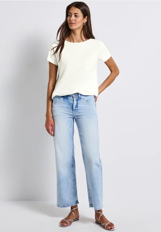 Shirt mit Schulterdetail off white