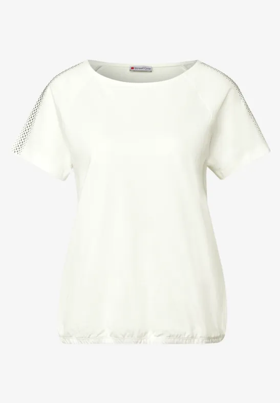Shirt mit Schulterdetail off white