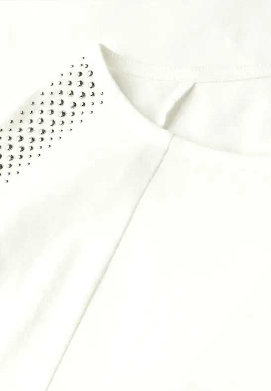 Shirt mit Schulterdetail off white