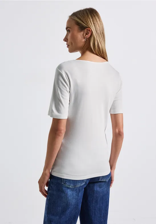 T-shirt avec encolure en cœur off white