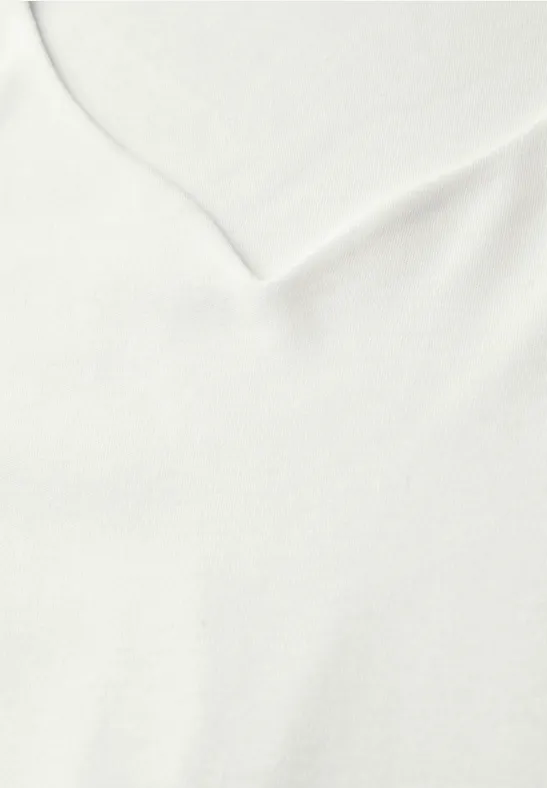 T-shirt avec encolure en cœur off white