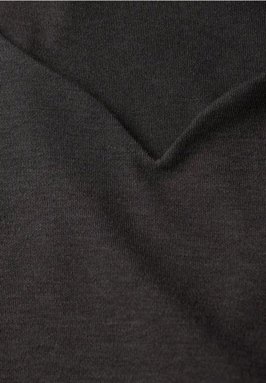Shirt met hartvormige halslijn darkest brown