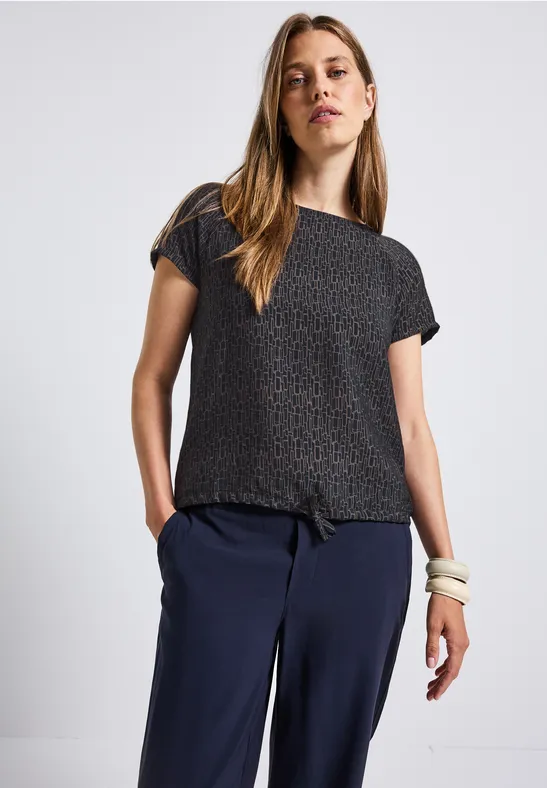 Chemise mélange de matières deepwater blue
