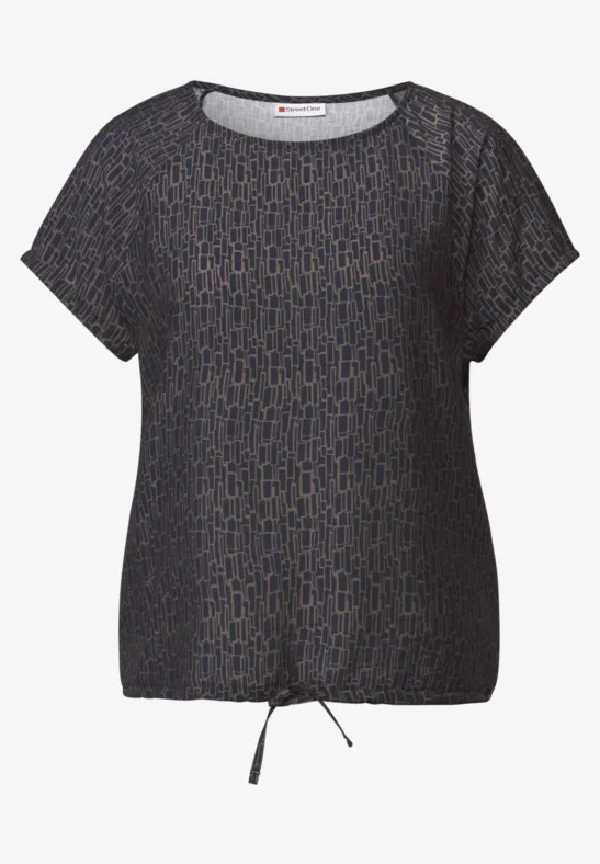 Chemise mélange de matières deepwater blue