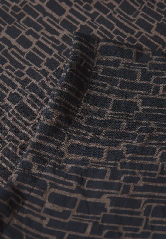 Chemise mélange de matières deepwater blue