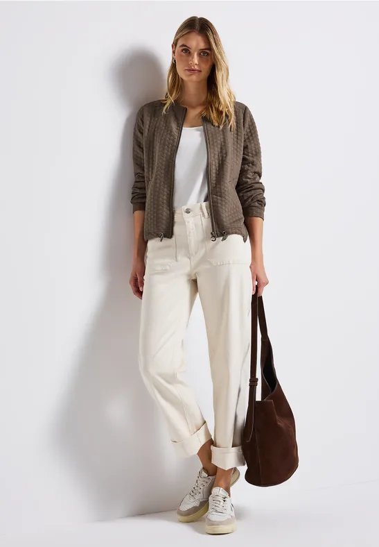 Lichtgewicht gestructureerd jack silk brown