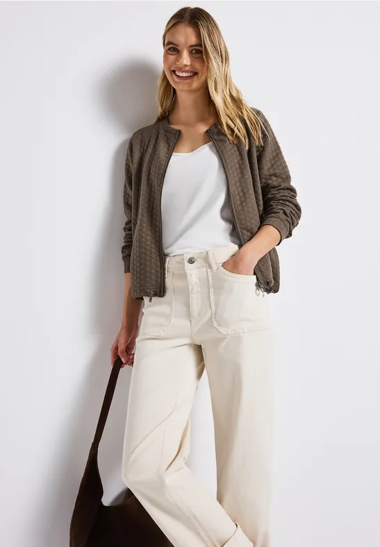 Lichtgewicht gestructureerd jack silk brown