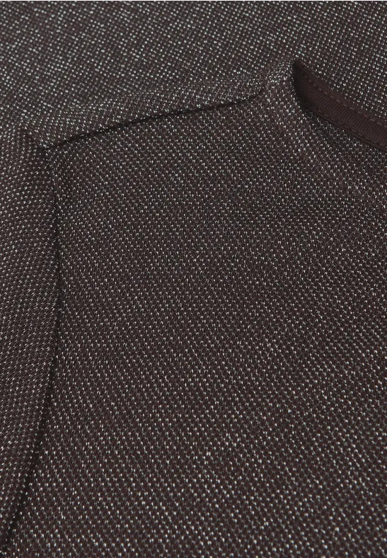 Glitterend shirt met lange mouwen deep roast brown