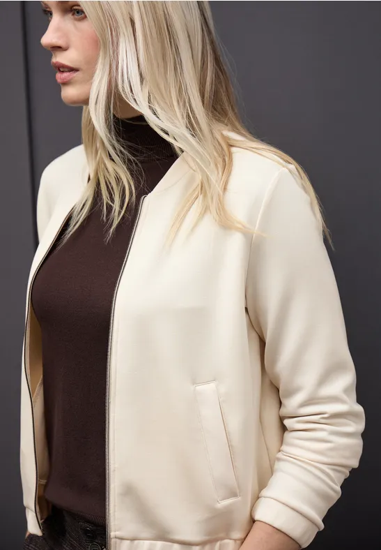 Silk-Look jasje soft beige